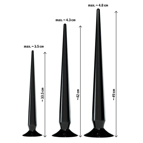 Nina - Set of 3 long flexible anal toys Super Long Butt Plug Set [6]