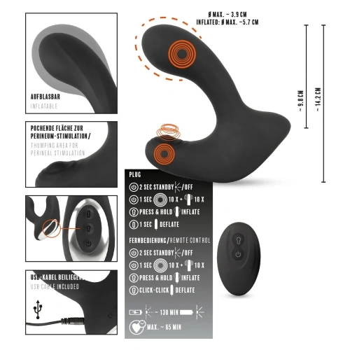 Dilyana- Rebel Mens Gear Silicone Prostate Stimulator Rechargeable [8]