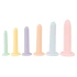 Set of 6 silicone dildos - dilators Six In A Row