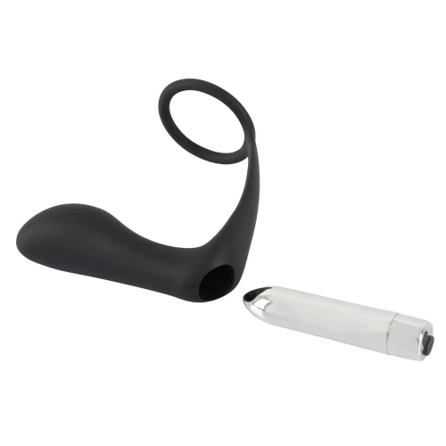 Black Velvets Vibrating Prostate Stimulator with Penis Ring [3]