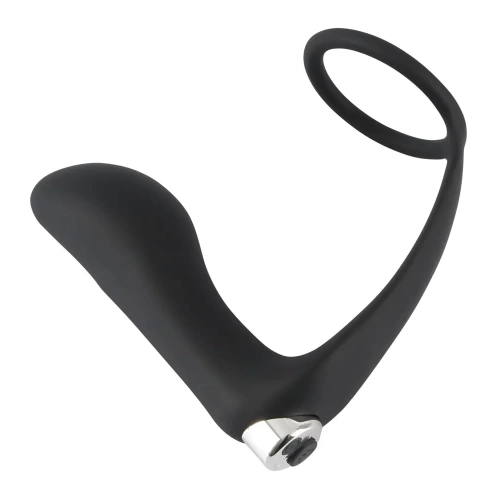 Black Velvets Vibrating Prostate Stimulator with Penis Ring Black Velvets Vibrating Prostate Stimulator with Penis Ring