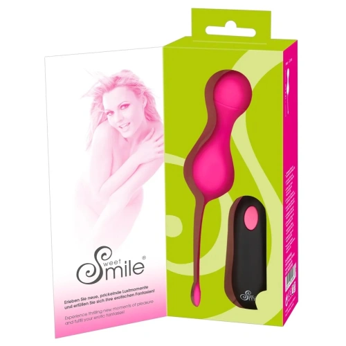 Sweet Smile Rechargeable Silicone Vibrating Balls with Remote [7]