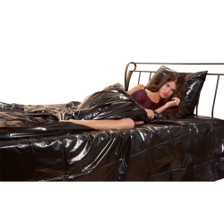 **Dilyana- Sex sleeping mat with opening made of vinyl Lack 135 x 200 black