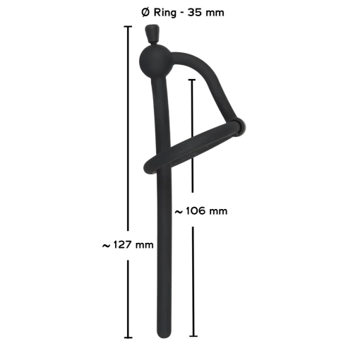 Nina - Silicone urethral dilator with stopper and penis ring Penis Plug [4]