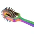 Metal BDSM toy with sharp spikes and three wheels Rainbow Triple Pinwheel hologram colour [1]