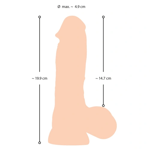 Dilyana Realistic cyber skin dildo with testicles Nature Skin 20cm. [8]