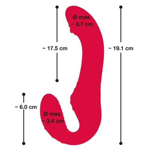 **Nina - Triple Teaser Rechargeable Strapless Vibrator with Remote Control Red [10]