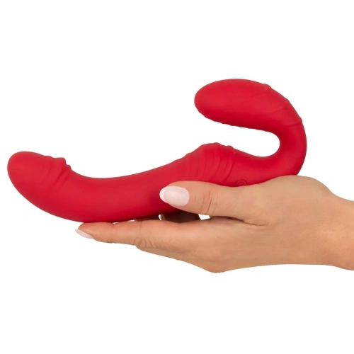 **Nina - Triple Teaser Rechargeable Strapless Vibrator with Remote Control Red [4]