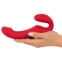 **Nina - Triple Teaser Rechargeable Strapless Vibrator with Remote Control Red [4]