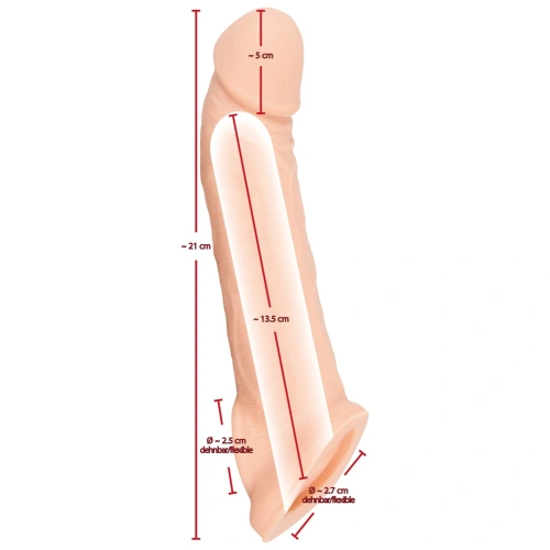 Cyberskin penis extender and thickener with Nature Skin clasp [5]