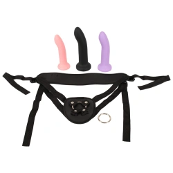 Nina - Adjustable Penis Belt with 3 Silicone Dildes Your Strap -on Set
