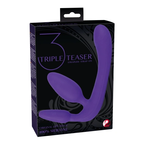 Strapless strap-on dildo Triple Teaser purple [2]