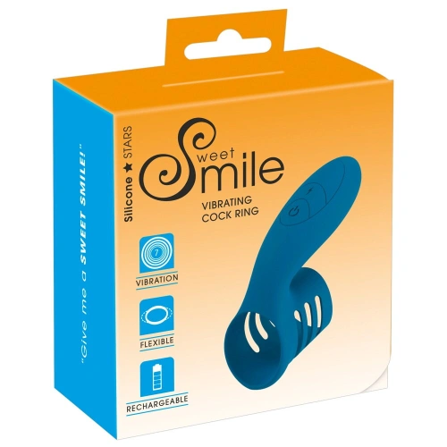 Sweet Smile Rechargeable Silicone Vibrating Cock Ring [11]