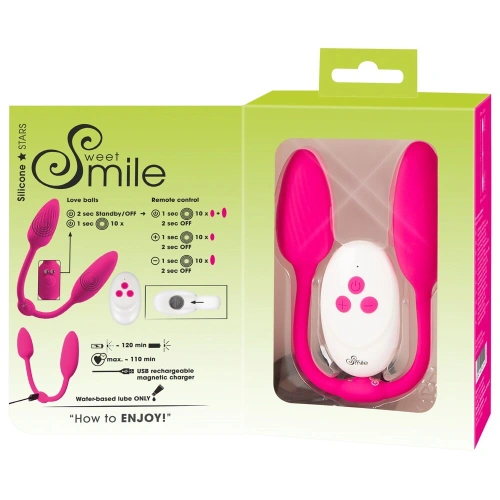 Sweet Smile Love Balls Rechargeable Dual Remote Control Stimulator [14]