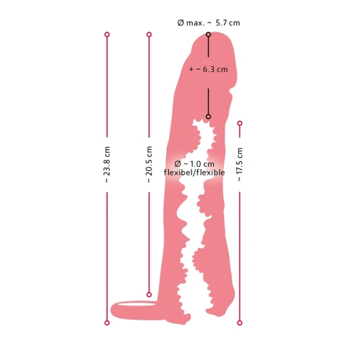 Irina size Realistic penis extender and vagina masturbator 2 in 1 Nature Skin size L+6.3 cm. [12]
