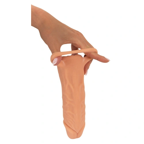 2 in 1 realistic penis extender and vagina masturbator Nature Skin size M +3 cm. [10]