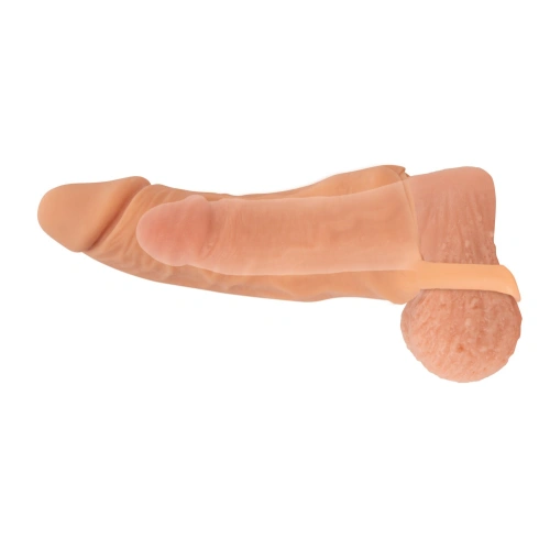 2 in 1 realistic penis extender and vagina masturbator Nature Skin size M +3 cm. [9]