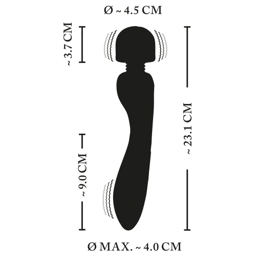 2 in 1 vibrator and wand massager with electro stimulation XouXou [6]
