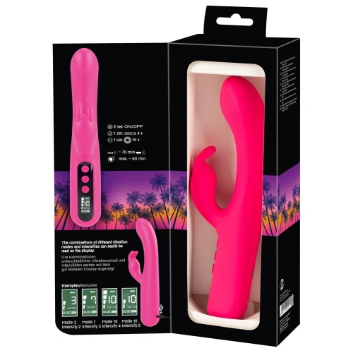 Dilyana Rechargeable Rabbit Vibrator with Pink Sunset Display [12]