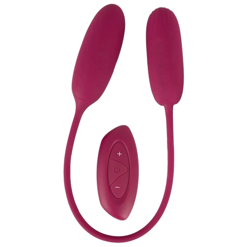 Double vibrating egg with "shaking" and remote Love Egg Duo