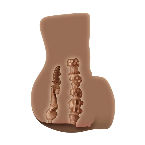 Suction and vibrating masturbator with Rear Beauty Remote [6]